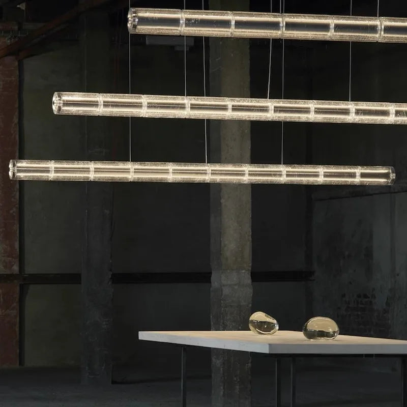 suspension en verre à led pour décoration intérieure moderne - vue 3 sur 7