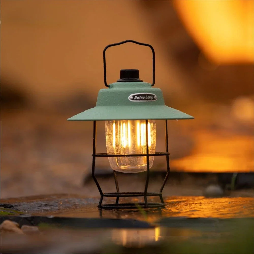 lampe de tente rétro portable pour camping et randonnée - vue 9 sur 8