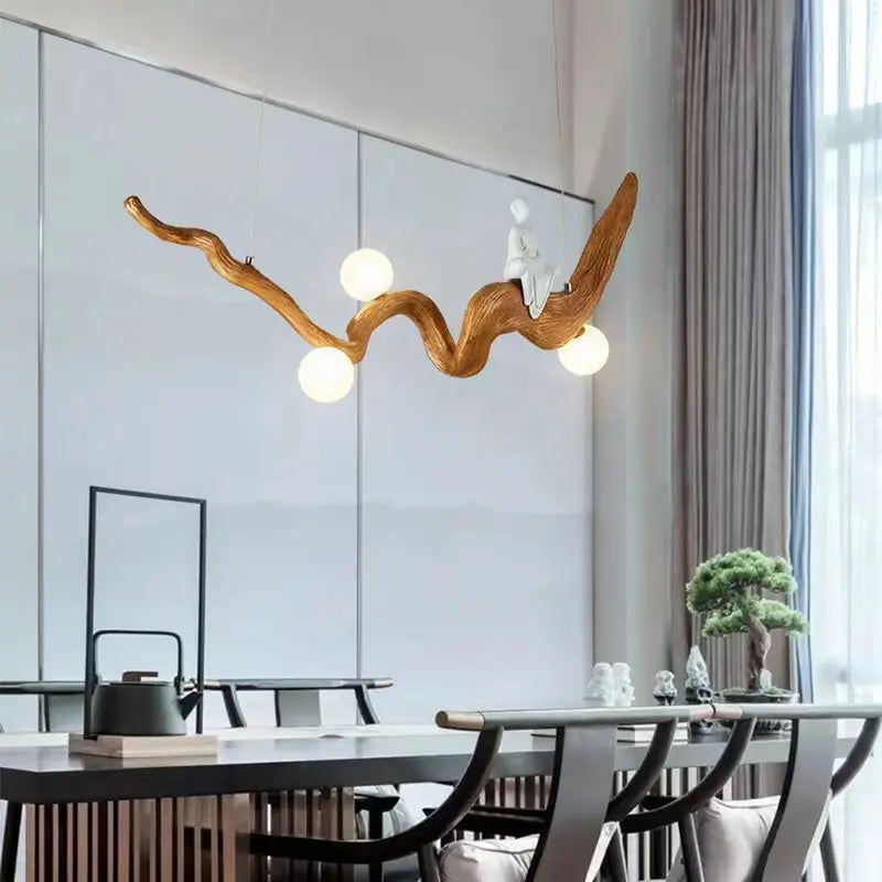 suspension en résine zen style chinois pour décoration intérieure - vue 4 sur 7