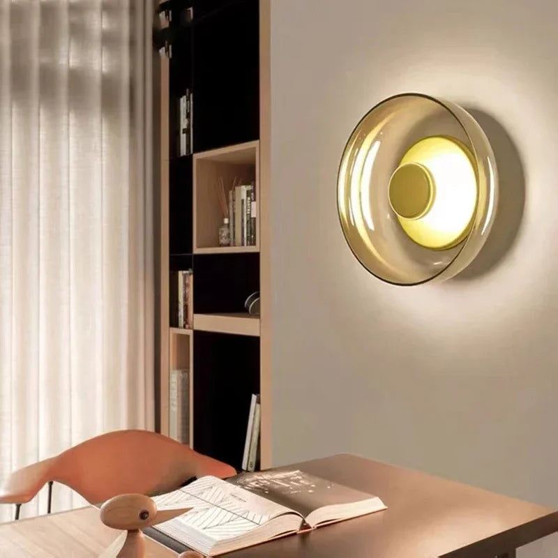 applique murale led moderne en verre pour décoration intérieure nordique - vue 6 sur 8
