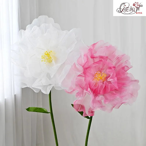Artificial silk poppy pink realistic festive decoration flower - vue 3 sur 12