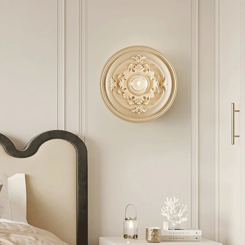 applique murale ronde rétro haut de gamme en verre - vue 5 sur 8