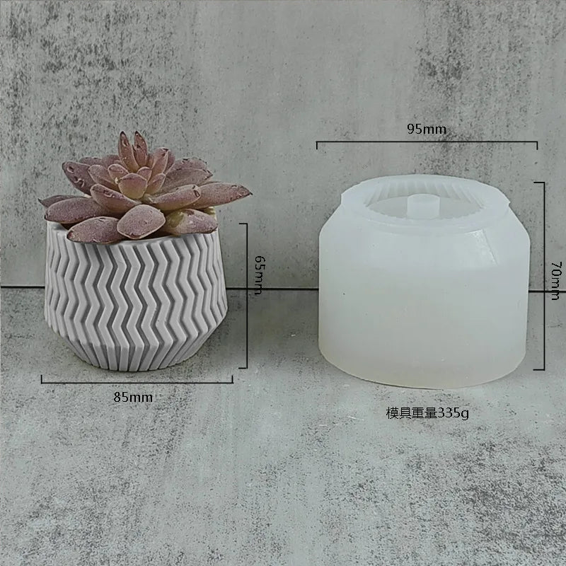 moules en silicone pour pots de fleurs en béton nordique et décoration intérieure - vue 3 sur 9