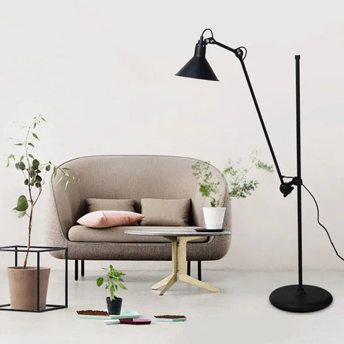 lampadaire vintage réglable pour lecture et éclairage général