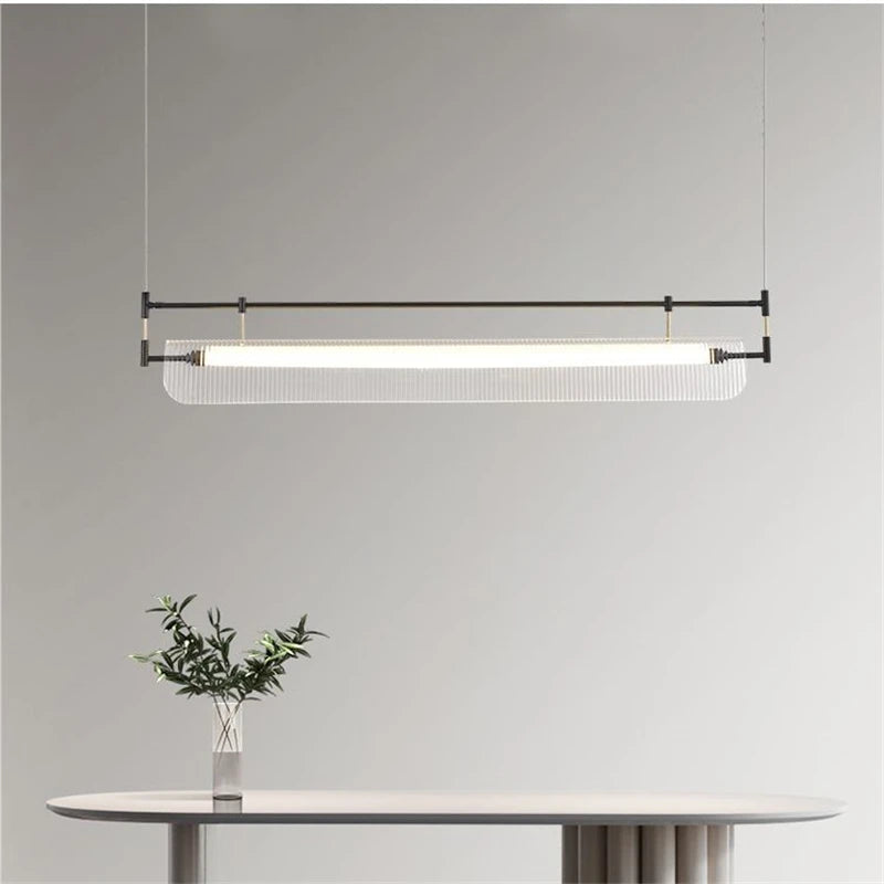 suspension minimalistes italiennes en acrylique led modernes - vue 3 sur 18