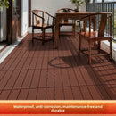 Dalles terrasse clipsables bois composite antidérapantes 11 pièces
