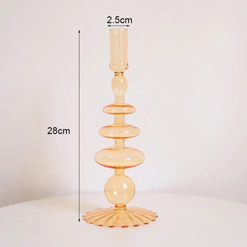 bougeoirs en verre romantiques pour mariage et décoration intérieure - vue 9 sur 13