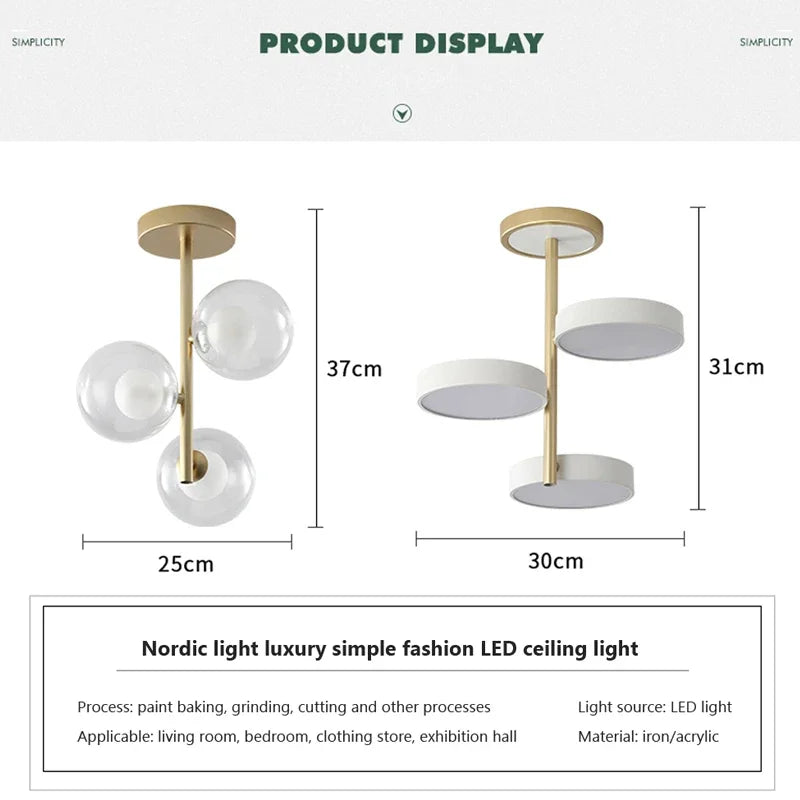Lustre verre plafonnier maison salle suspension luminaires bar - vue 4 sur 8