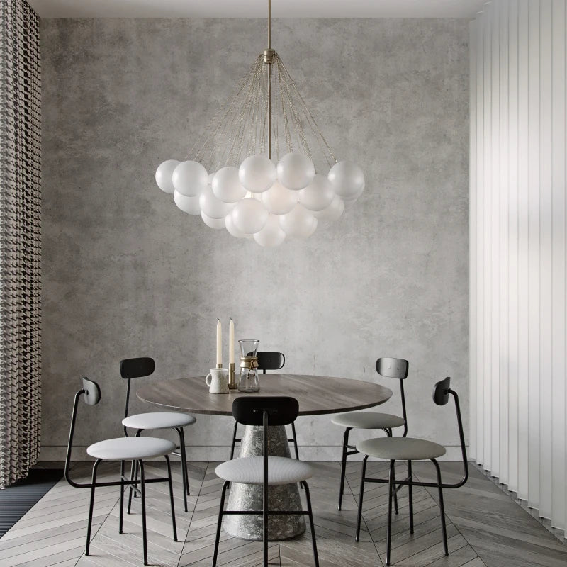 lustre moderne en verre à bulles pour bar et boutique - vue 6 sur 10