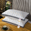 Full Sky Star Embroidered Fiber Pillow Core for Neck Protection, Quick Rebound, Not Easy to Deform, Not Collapsing