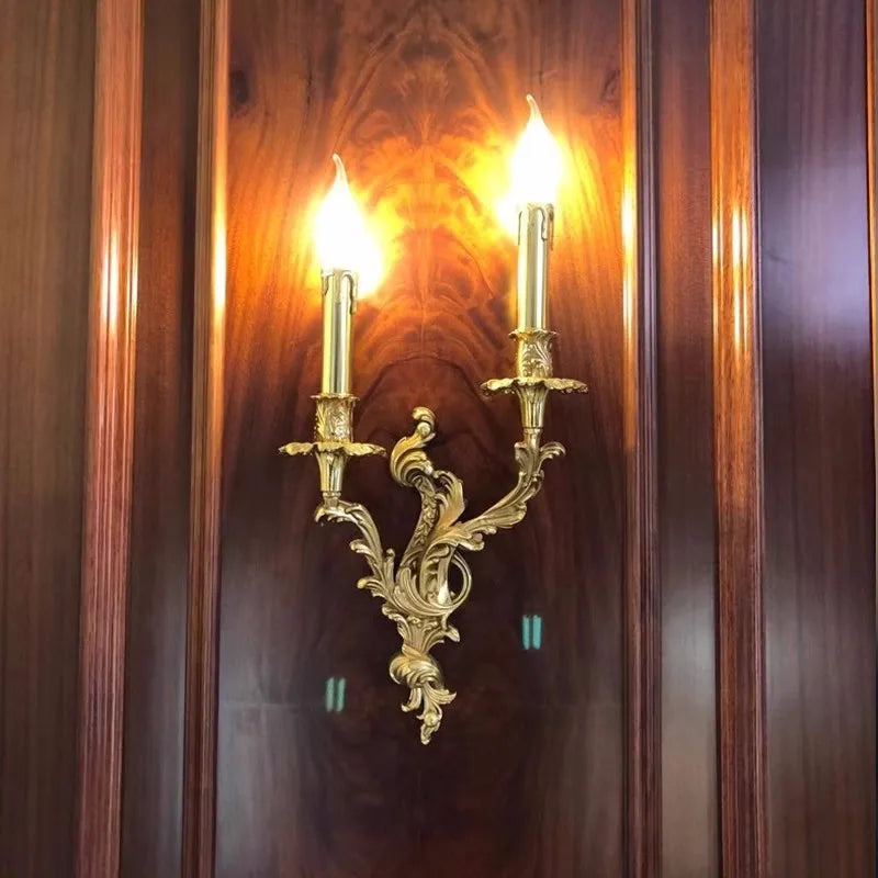 applique murale vintage en cuivre avec éclairage led élégant - vue 4 sur 8