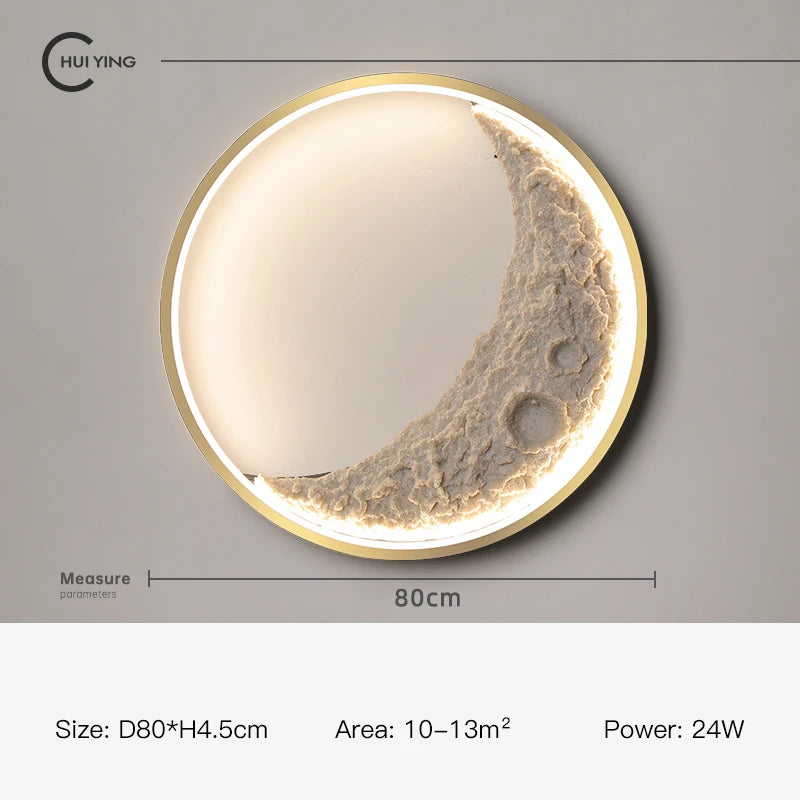 applique murale lune à led avec intensité variable décorative - vue 15 sur 15