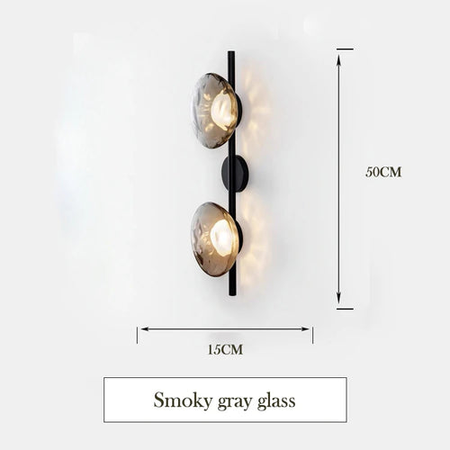 Modern minimalist glass LED wall light for interior decoration - vue 14 sur 17