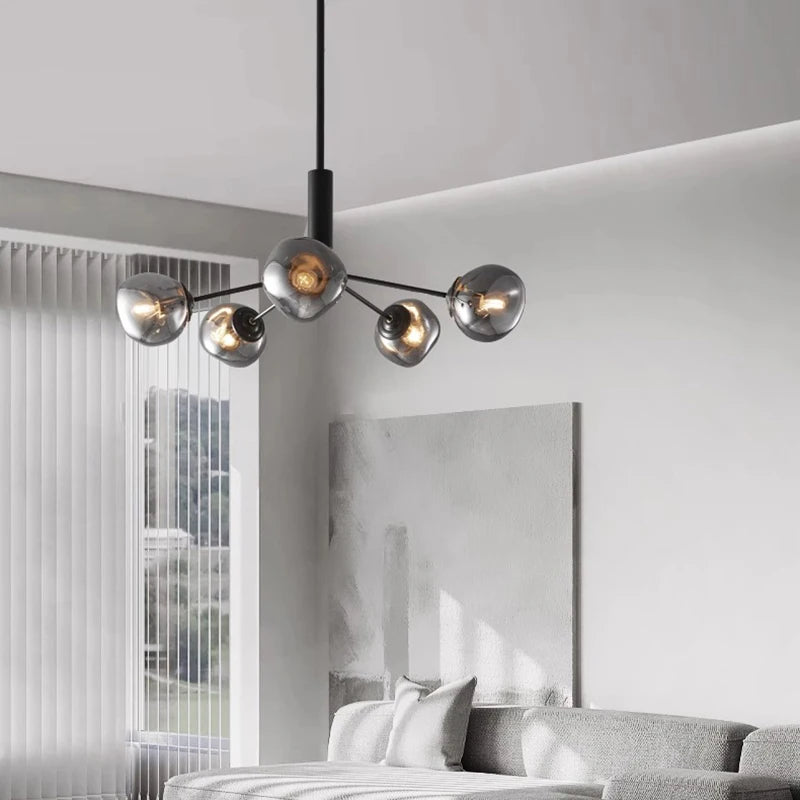 lustre décoratif éclairage intérieur suspension fantaisie - vue 5 sur 9