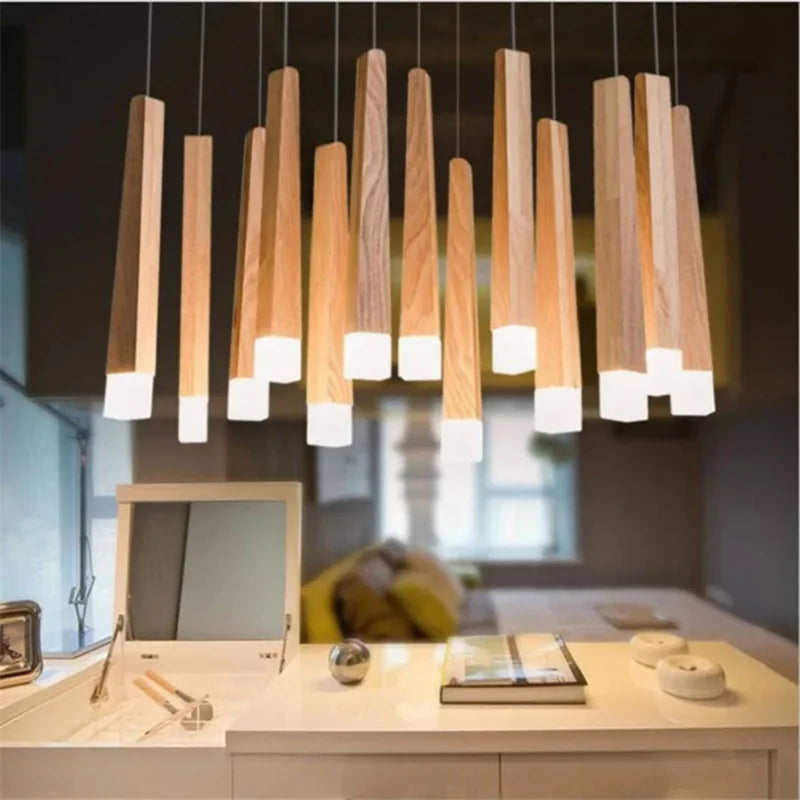 Suspension en bois moderne