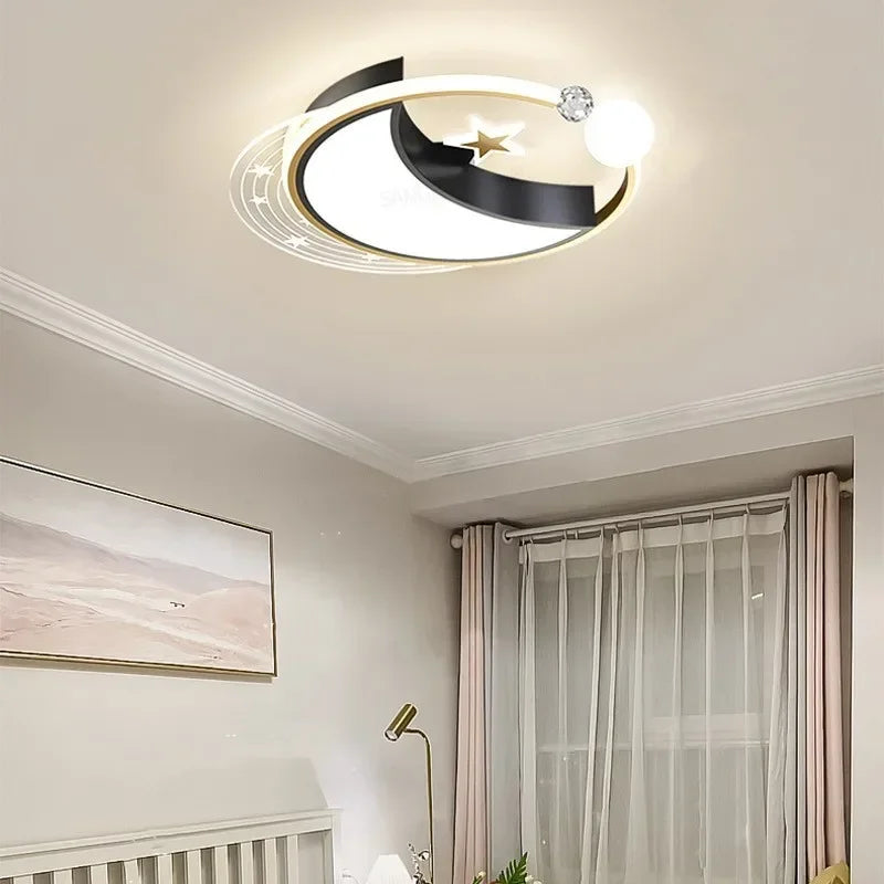 plafonnier nordique moderne avec leds pour décoration maison - vue 4 sur 12