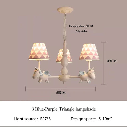 lustre enfant LED rotatif style nordique romantique et chaleureux - vue 11 sur 24