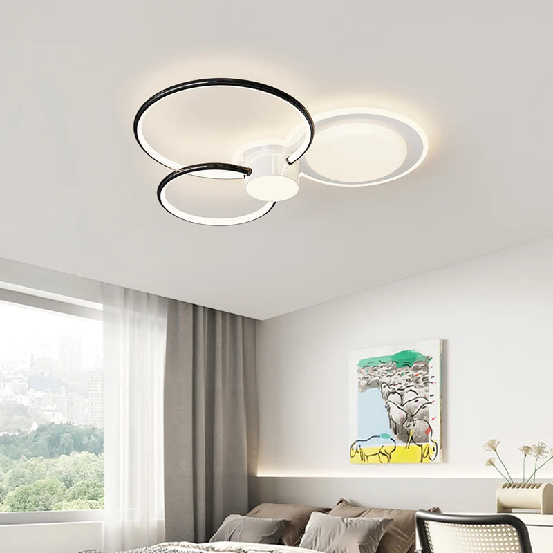 plafonnier led moderne avec anneau créatif pour intérieur décoratif - vue 5 sur 14