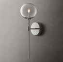 applique murale boule de verre post-moderne éclairage rétro nordique