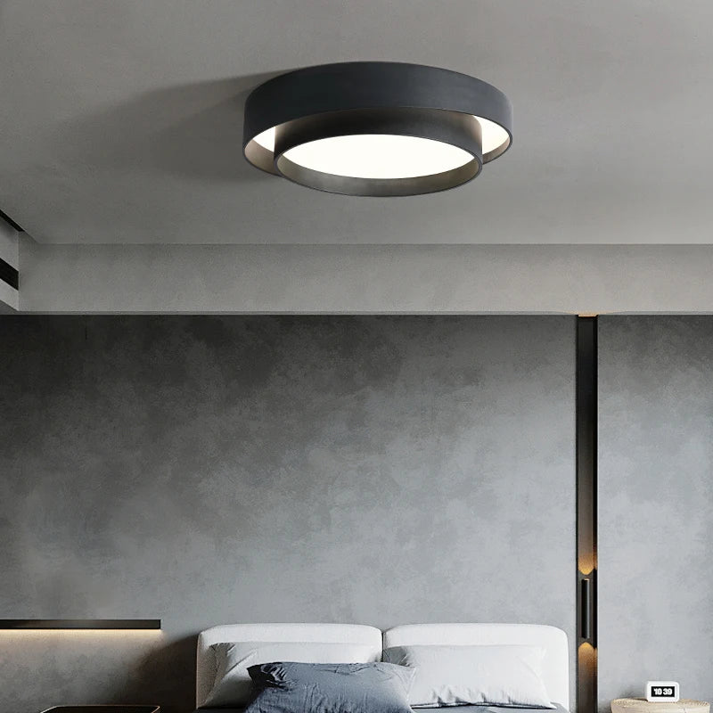 Minimalist circular LED ceiling light for indoor decor - vue 4 sur 7