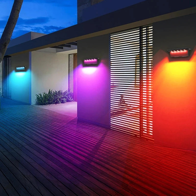 lot de 2 lampes solaires extérieures 5 led étanche intelligentes