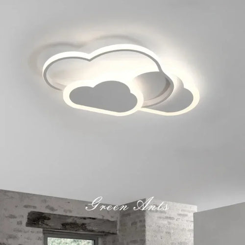 Nordic style LED cartoon cloud ceiling light for children - vue 3 sur 10