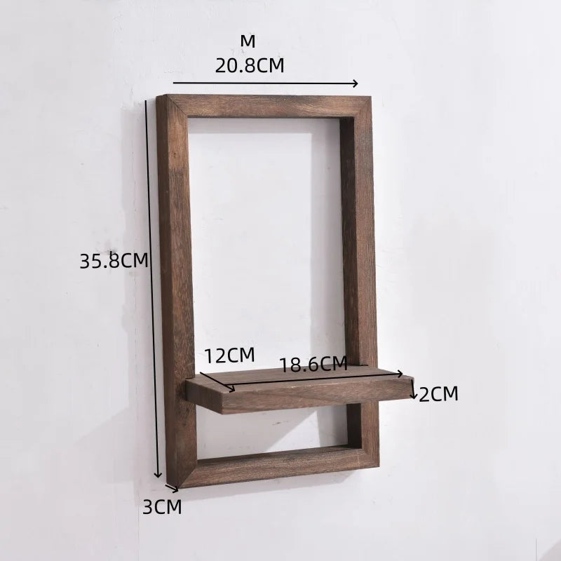 Wood Floating Wall Shelves Hanging Shelves for Wall Storage Rustic Farmhouse Decor for Bedroom Bathroom , Living Room Kitchen - vue 9 sur 10