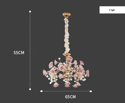 lustre en cristal céramique porcelaine lampe LED pour intérieur - vue 9 sur 9