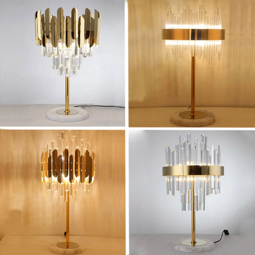 Applique murale LED en cristal doré moderne - vue 5 sur 18