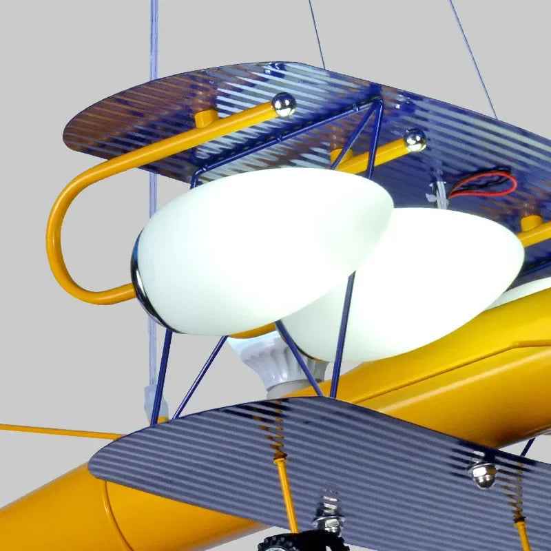 plafonnier led en forme d'avion moderne pour chambre d'enfant - vue 6 sur 7