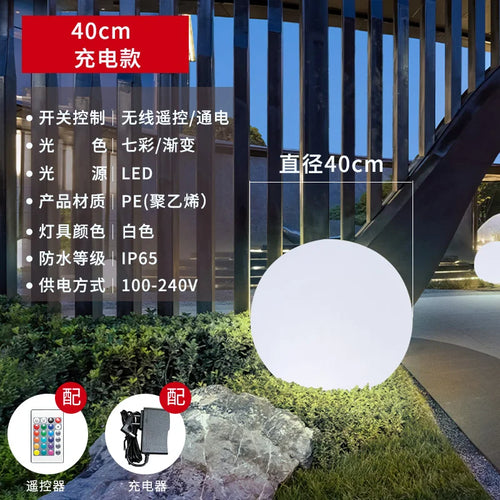 lampe de pelouse sphérique design nordique simple pour décoration intérieure - vue 14 sur 15