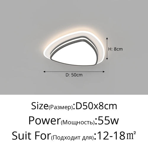 Modern minimalist LED ceiling light for creative decor - vue 14 sur 15