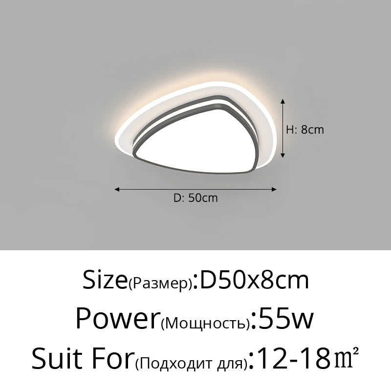 Modern minimalist LED ceiling light for creative decor - vue 14 sur 15