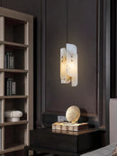 Modern decorative chandelier in natural marble minimalist