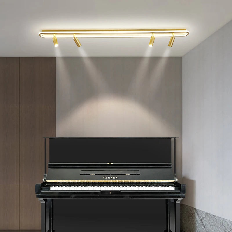lustre led moderne pour éclairage intérieur gradation longue