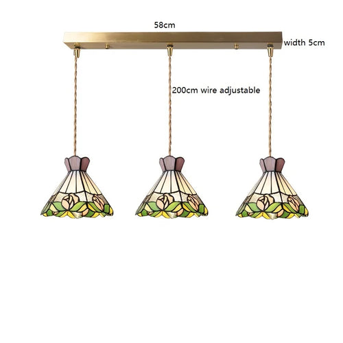 suspension fleur verre cuivre nordique moderne led iwhd europe syle - vue 19 sur 26