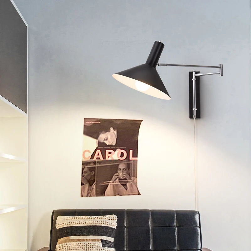applique murale pliable industrielle en métal pour lecture - vue 5 sur 8