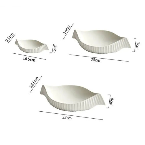 Assiettes ceramique double couche forme irreguliere style japonais