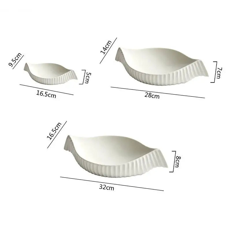 Assiettes ceramique double couche forme irreguliere style japonais