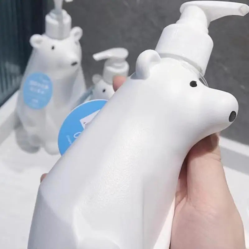 distributeur de lotion ours polaire mignon rechargeable pour savon et shampoing - vue 8 sur 34