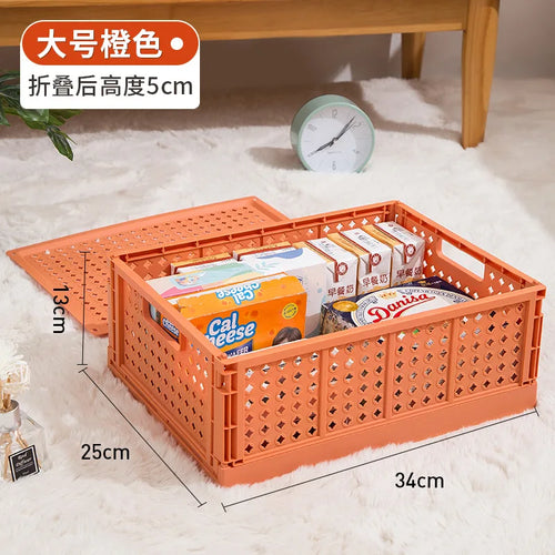 Collapsible Desktop Storage Box, Student Cosmetics Basket, Simplicity, Household, Dormitory, Stationery, Sundry, Small - vue 17 sur 18
