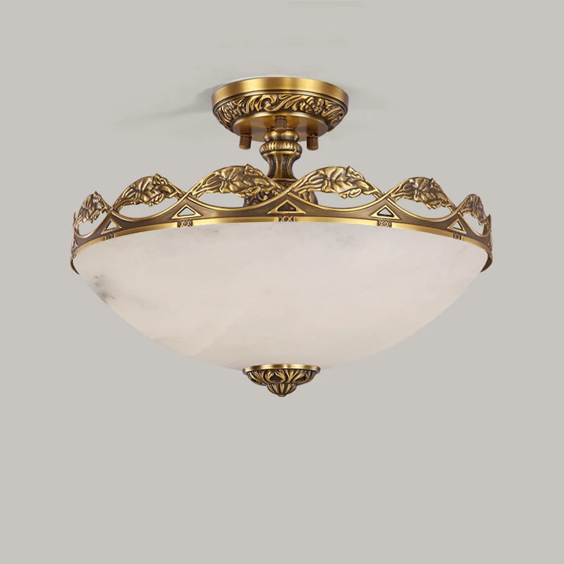lampe de poche en marbre européen avec support en laiton - vue 5 sur 7