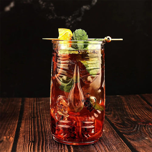 Mug tiki en verre style bar exotique cocktail