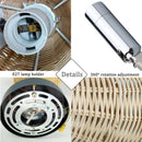 Retro rattan wall light minimalist hand-woven indoor decor