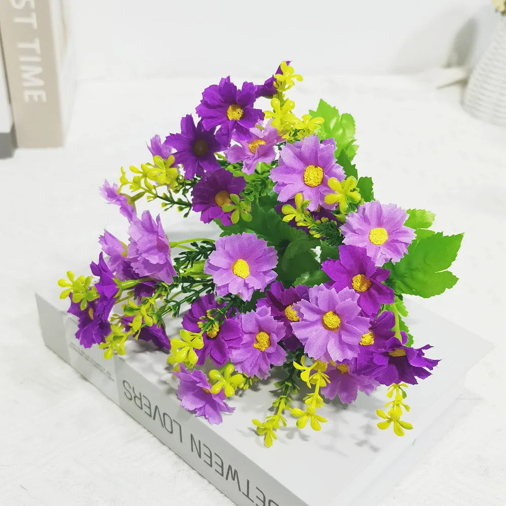 lot de fleurs artificielles résistantes aux uv pour décoration extérieure - vue 6 sur 16