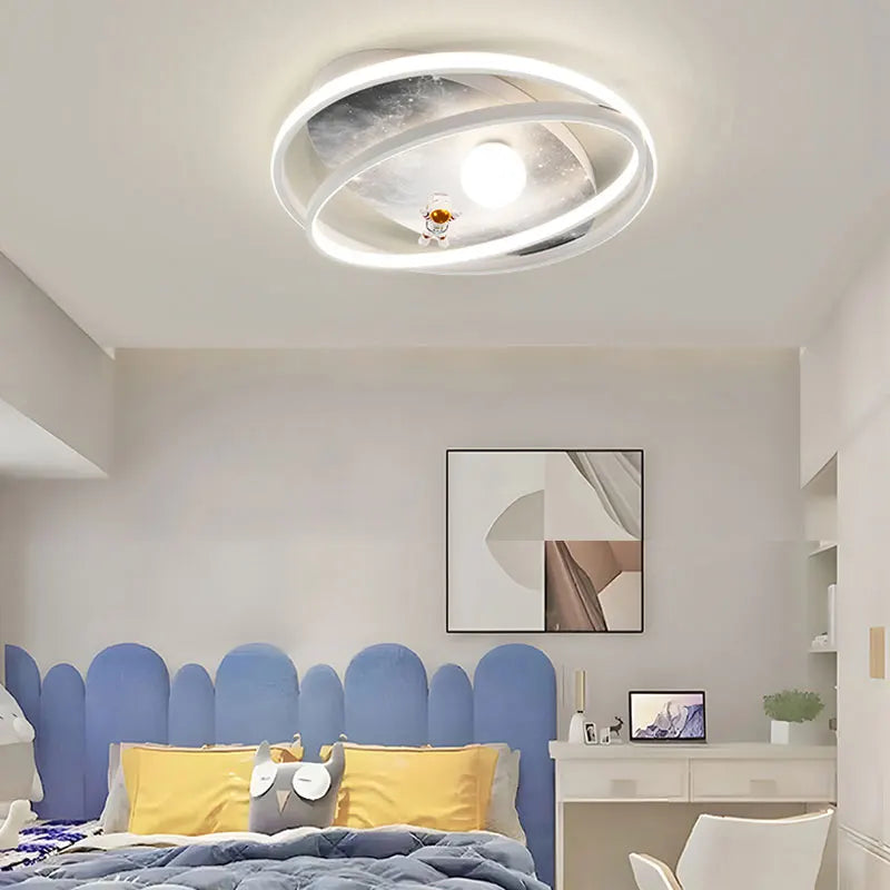 plafonnier astronaute led pour chambre d'enfants créatif moderne - vue 4 sur 7