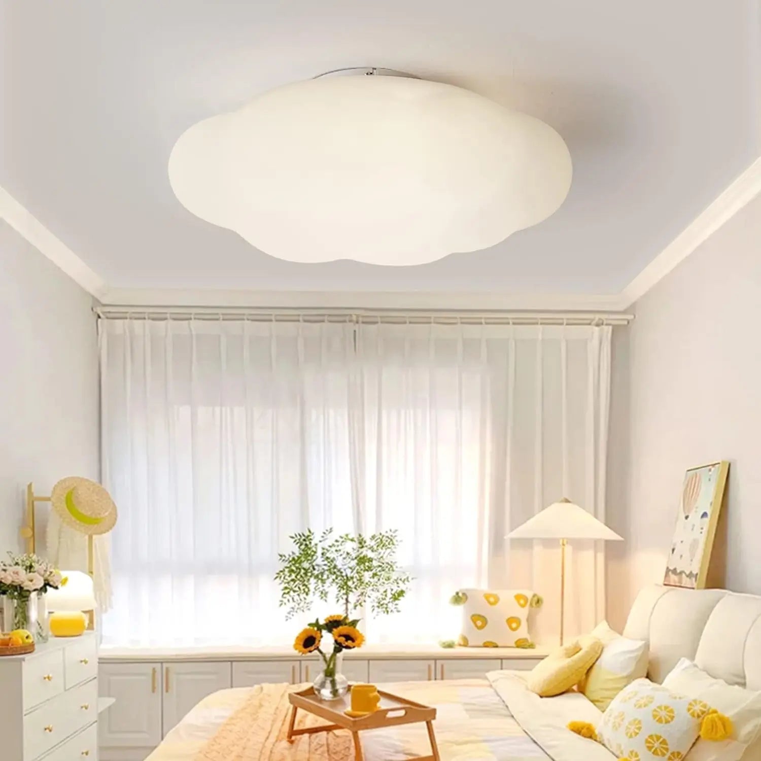 plafonnier led moderne en forme de nuages pour ambiance décorative - vue 6 sur 7