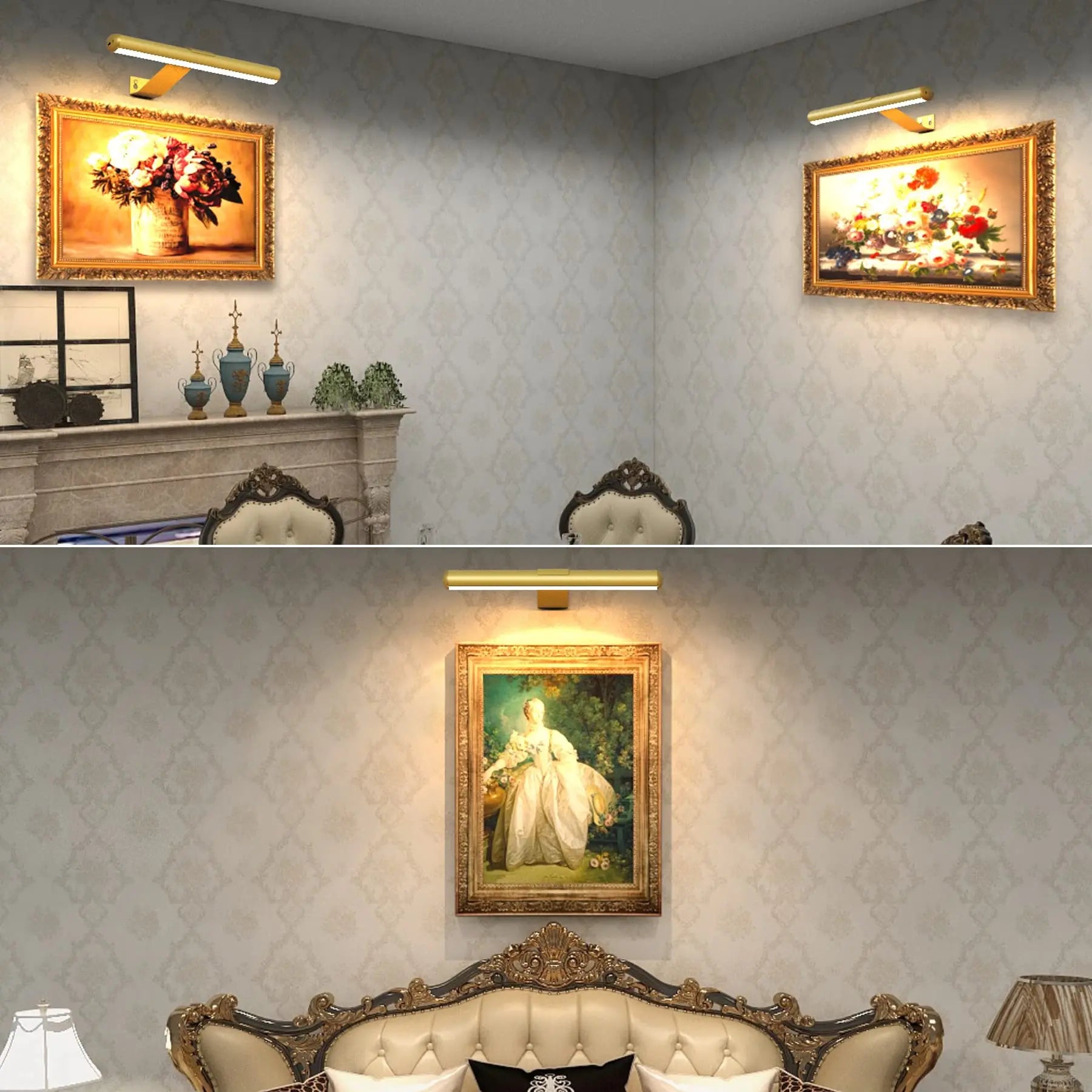 lumière murale led rechargeable pour peintures et jeu de fléchettes - vue 8 sur 9