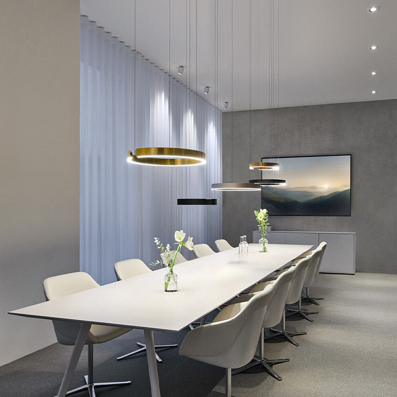 Lustre design LED circulaire minimaliste Meryl - vue 3 sur 8