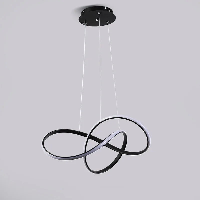 lustre led simple et moderne nordique pour décoration intérieure - vue 6 sur 9